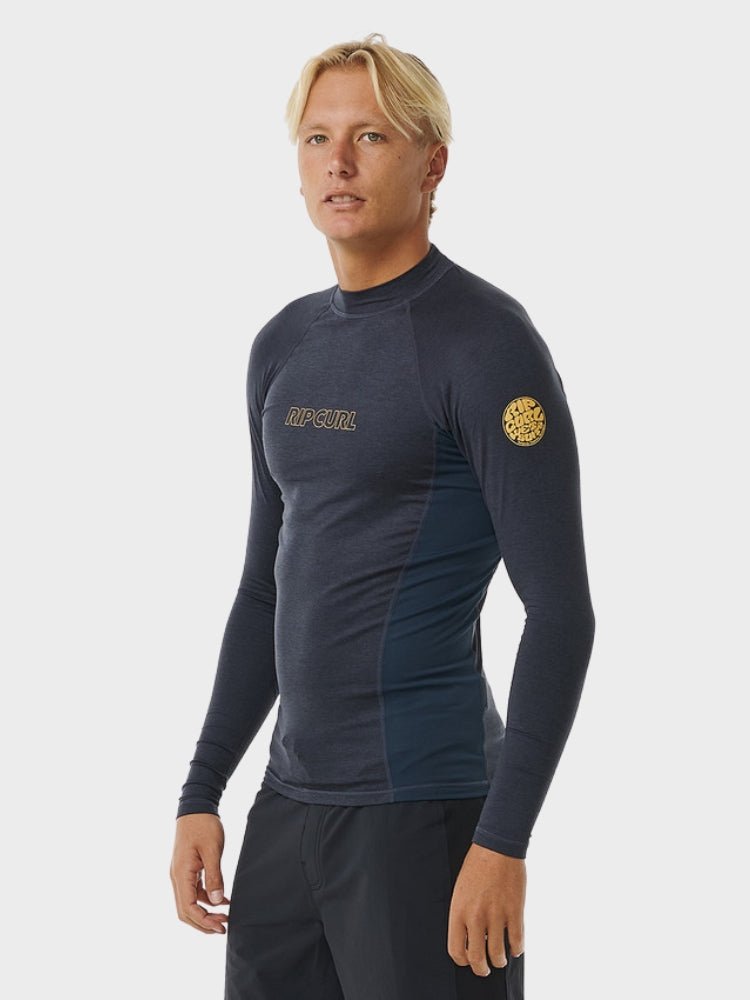 Dawn Patrol UV Long Sleeve Rash Guard - Mænd - Navy Marle - Gumpel & Co