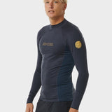 Dawn Patrol UV Long Sleeve Rash Guard - Mænd - Navy Marle - Gumpel & Co