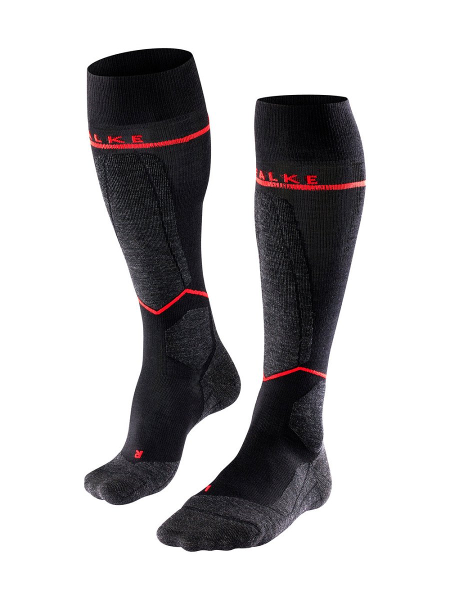 SK4 Advanced Compression Merinould Skisokker - Dame - Black - Gumpel & Co