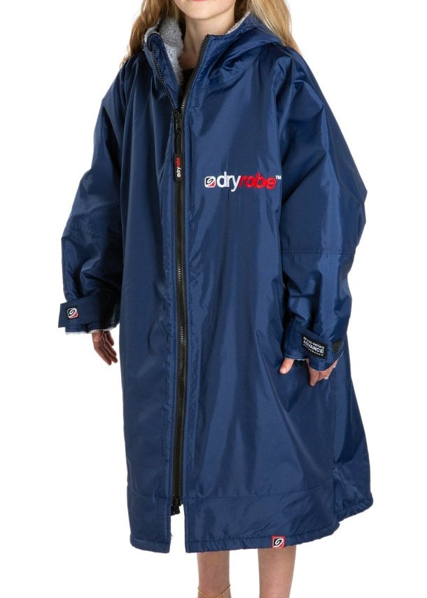 Kid's Advance Long Sleeve Surf Poncho | Børn | Navy/Grey - Gumpel & Co