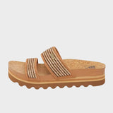 REEF Cushion Vista Hi - Sandaler til damer - Chocolate Raffia