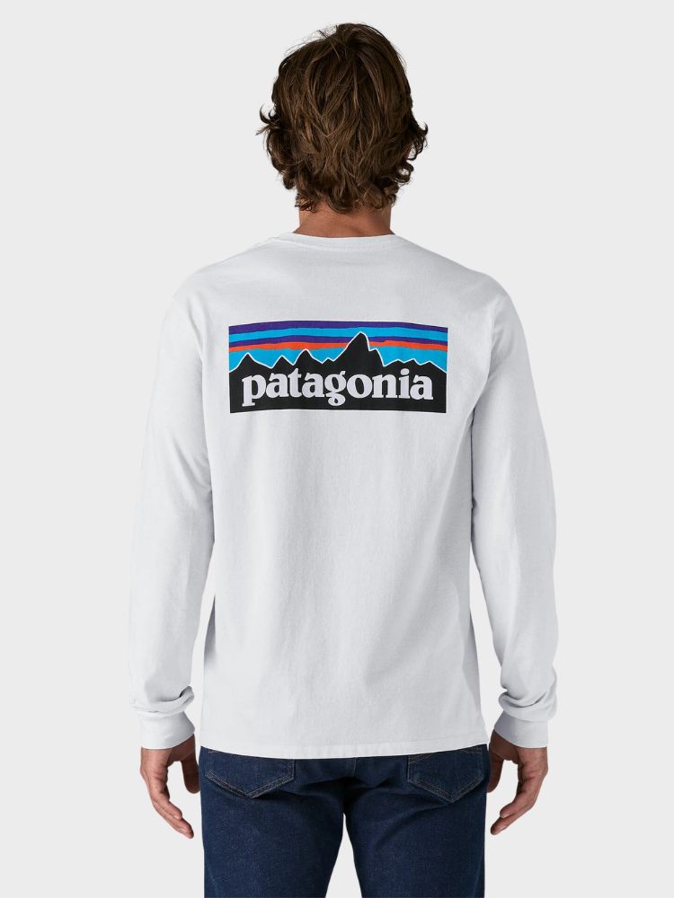 Long Sleeved P 6 Logo Responsibili Tshirt - Herre - Grå - Gumpel & Co