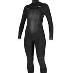 Women's Psycho Tech 6/4mm Chest Zip + w/hood våddragt - Dame - Black - Gumpel & Co