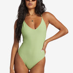 Billabong Tanlines Sage High Leg One-Piece Badedragt - Palm Green
