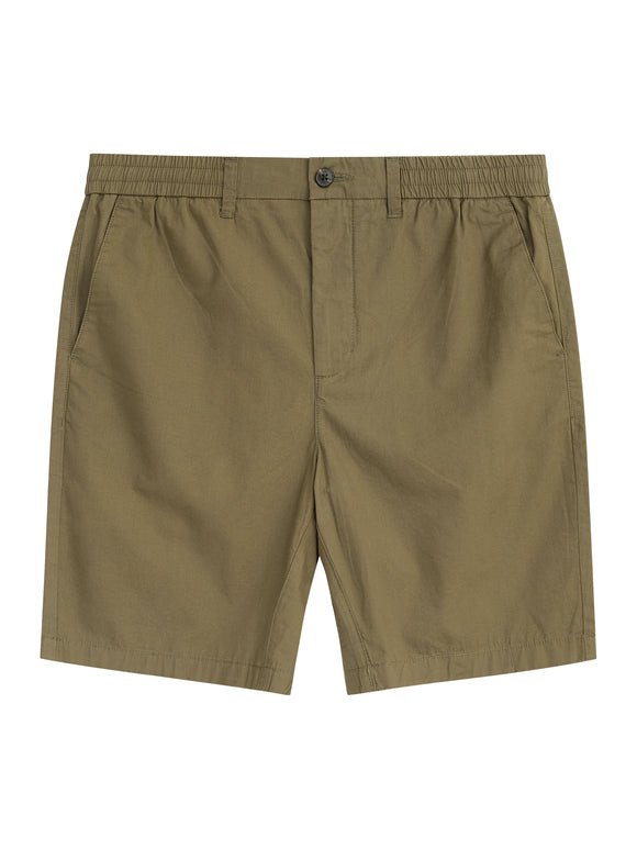 Men's Fig Loose Poplin Shorts - Herre - Burned Olive - Gumpel & Co
