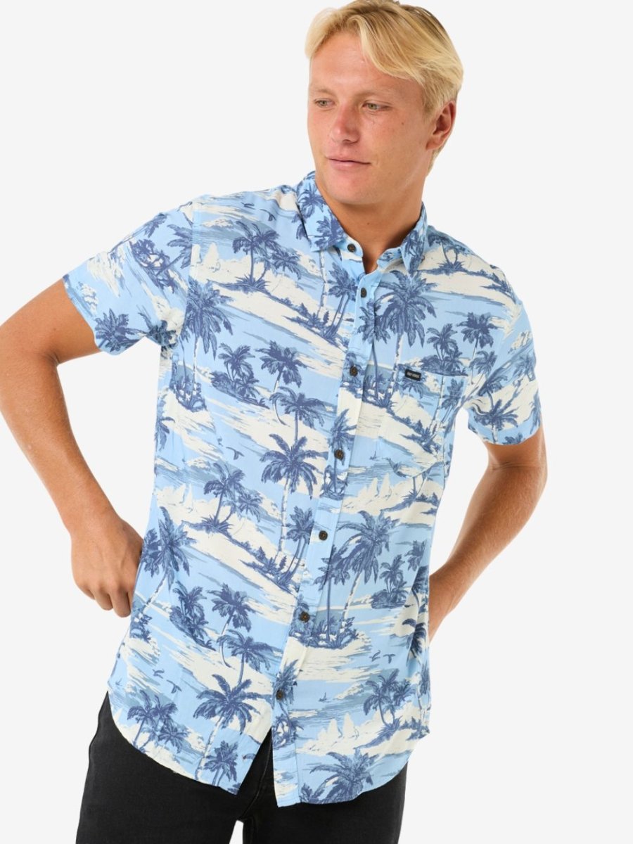 Dreamer Barrel Killa Short Sleeve Shirt - Herre - Sky Blue - Gumpel & Co