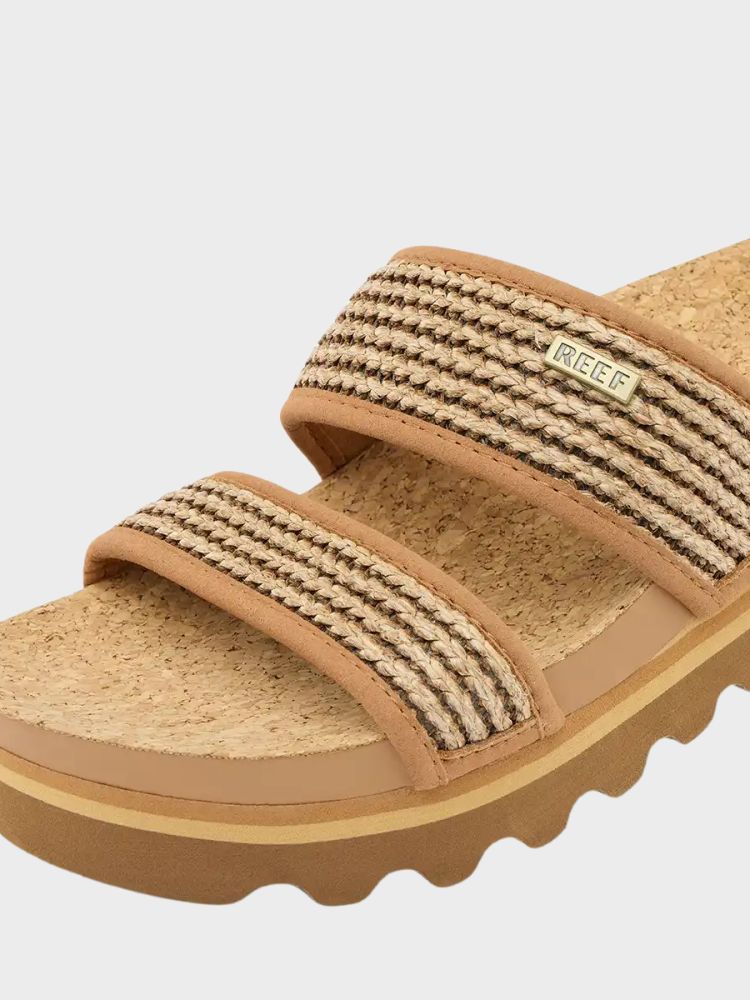 REEF Cushion Vista Hi - Sandaler til damer - Chocolate Raffia