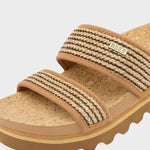 REEF Cushion Vista Hi - Sandaler til damer - Chocolate Raffia