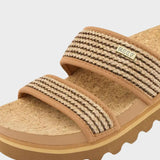REEF Cushion Vista Hi - Sandaler til damer - Chocolate Raffia