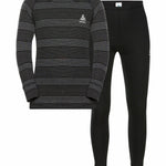 Kids Active Warm Base Layer Skiundertøjssæt - Børn - Black/Grey Melange - Gumpel & Co