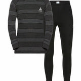 Kids Active Warm Base Layer Skiundertøjssæt - Børn - Black/Grey Melange - Gumpel & Co