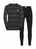 Kids Active Warm Base Layer Ski Underwear Set - Children - Black/Grey Melange