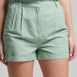 Women's Studios shorts i hør | Dame | Blue Surf - Gumpel & Co