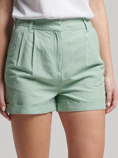 Women's Studios shorts i hør | Dame | Blue Surf - Gumpel & Co