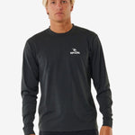 Stack UV Long Sleeve Rash Guard - Herre - Black Marle - Gumpel & Co