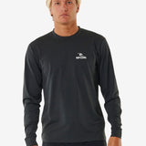Stack UV Long Sleeve Rash Guard - Herre - Black Marle - Gumpel & Co