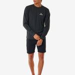 Stack UV Long Sleeve Rash Guard - Herre - Black Marle - Gumpel & Co