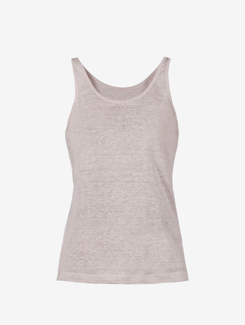 Doris Linen Tank Top - Soft Rose - Gumpel & Co