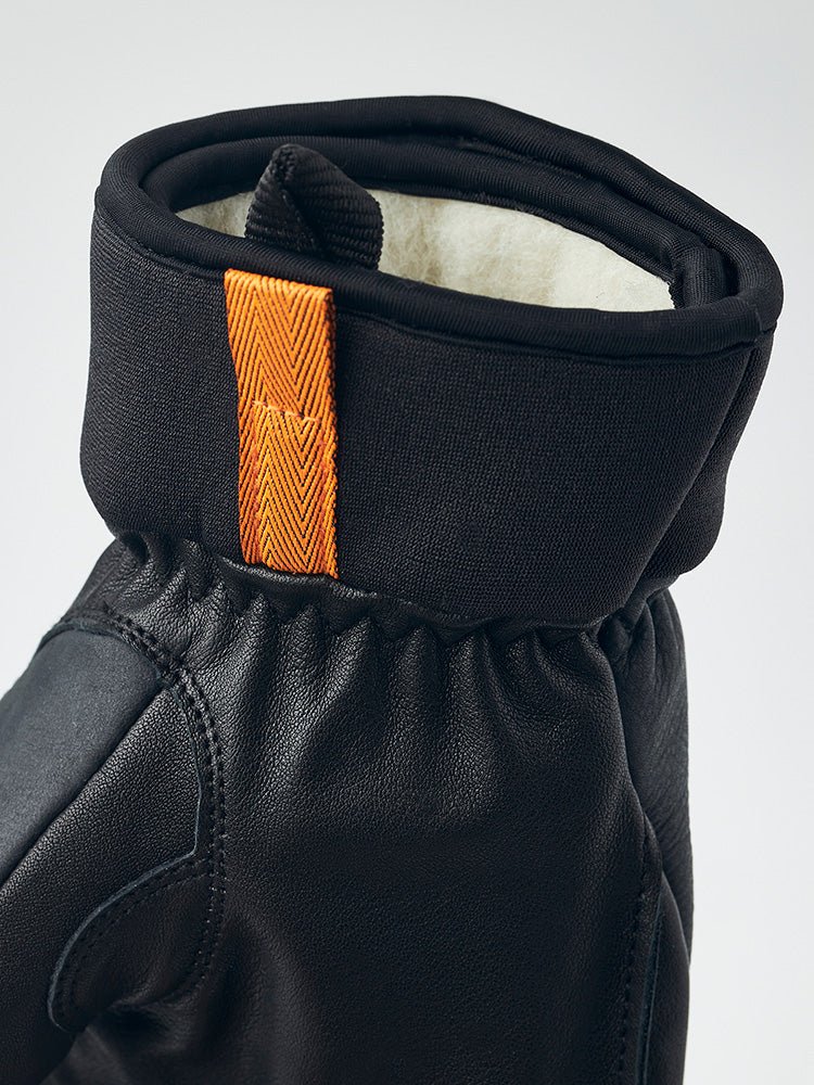 Army Leather Wool Terry 5 - finger - Herre - Grey - Gumpel & Co