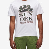 Camou Follow The Sun Print T-shirt - Herrer - White - Gumpel & Co