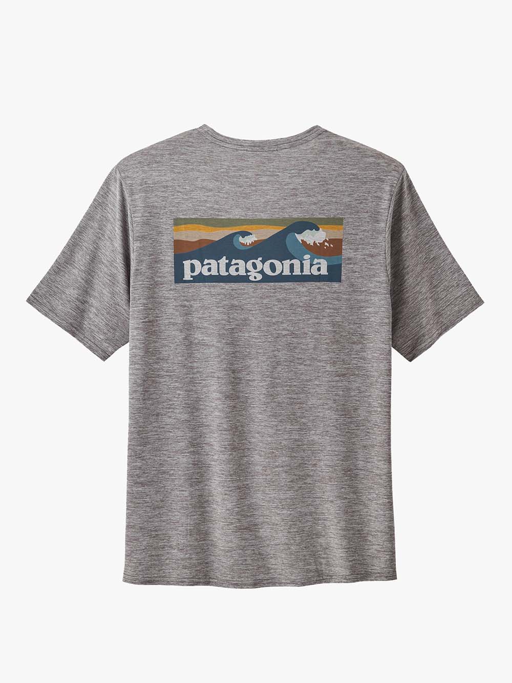 Capilene Cool Daily Graphic UV Tshirt - Herre - Boardlogo Grey - Gumpel & Co