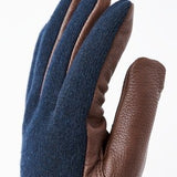 Deerskin Wool Tricot Handske - Herre - Navy/Chokolate - Gumpel & Co