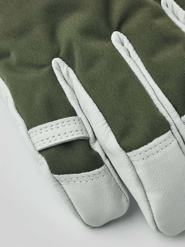 Army Leather Heli 5 - finger Skihandsker - Unisex - Olive - Gumpel & Co