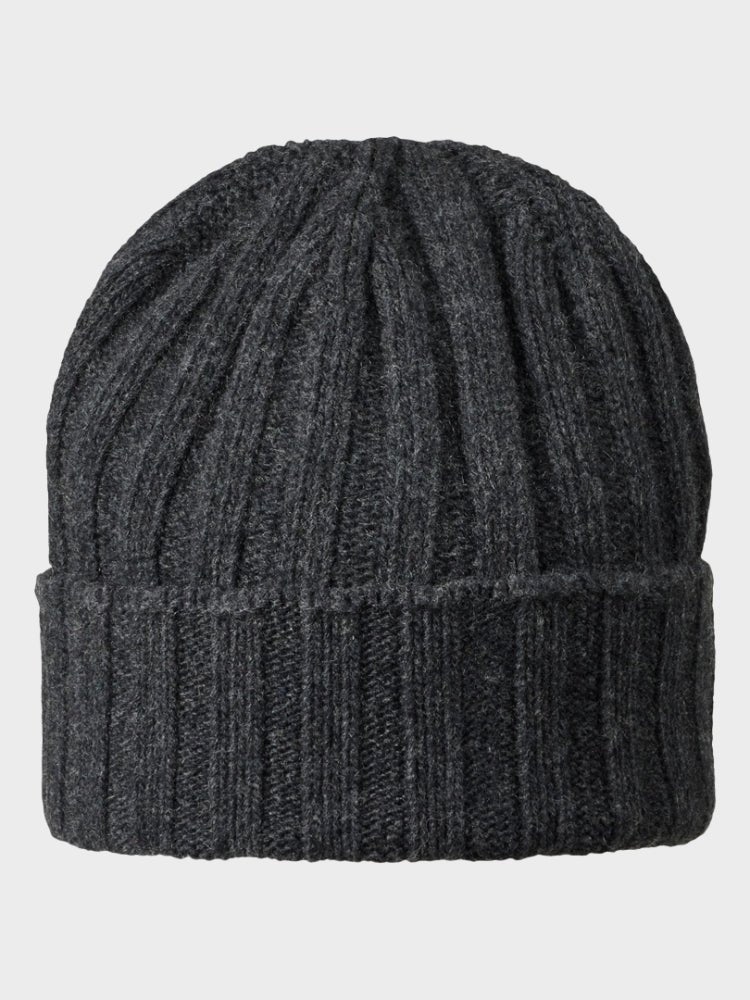 Beanie Soft Rec Cashmere/Wool - Anthracit - Gumpel & Co
