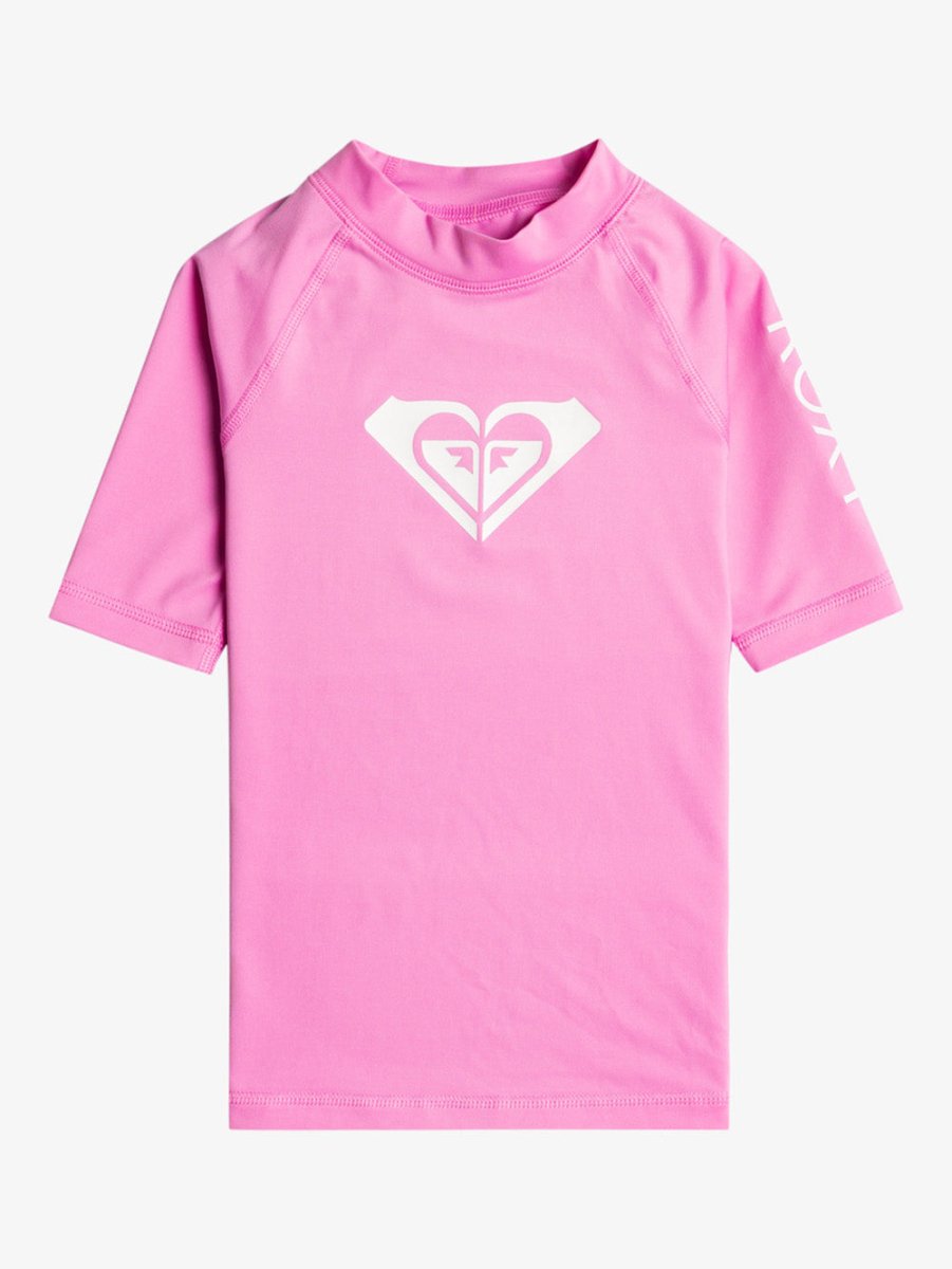 Kids Whole Hearted Short Sleeve UV/Rash Guard - Børn - Cyclamen - Gumpel & Co