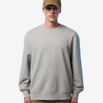 Sweatshirt with side ribbing - Men - Grey Melange - Gumpel & Co
