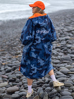 Advance Long Sleeve Surf Poncho - Adults - Blue Camo/Orange
