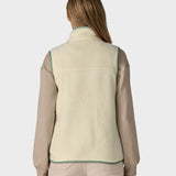 Retro Pile Fleece Vest - Dame - Natural w/Ellwood Green - Gumpel & Co