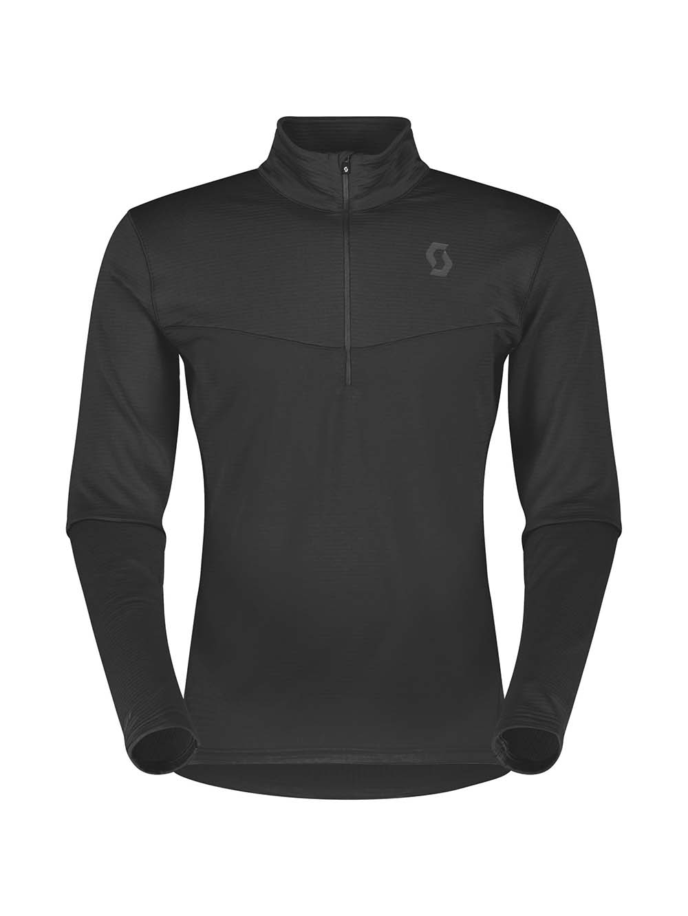 Men's Defined Light Pullover Midlayer - Herre - Black - Gumpel & Co