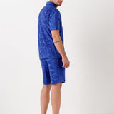 Men's Dan Jacquard Terry Shorts - Royal Blue - Gumpel & Co