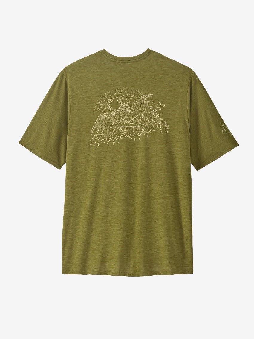 Capilene Cool Daily Graphic Tshirt - Herre - Graze Green - Gumpel & Co