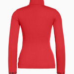 Women's Mira Long Sleeve Striksweater - Dame - Flame (rød) - Gumpel & Co