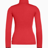 Women's Mira Long Sleeve Striksweater - Dame - Flame (rød) - Gumpel & Co