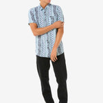 Fun Times Short Sleeve Shirt - Herre - Light Aqua - Gumpel & Co