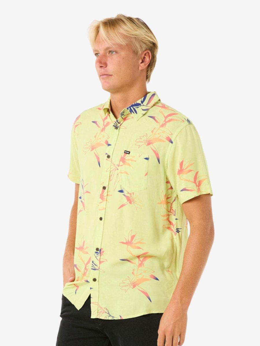 Fun Times Short Sleeve Shirt - Herre - Lime Wash - Gumpel & Co