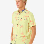 Fun Times Short Sleeve Shirt - Herre - Lime Wash - Gumpel & Co