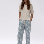 Anisette Flowerprint Sommerbukser - Dame - Sea - Gumpel & Co