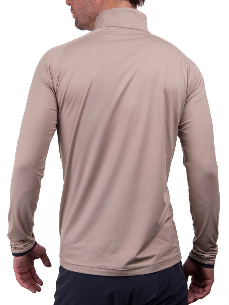 Men's Feel Half Zip Midlayer - Herre - Almond (lysebrun) - Gumpel & Co