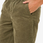 Classic Surf Cord Volley Short - Herre - Dusty Olive - Gumpel & Co