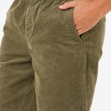 Classic Surf Cord Volley Short - Herre - Dusty Olive - Gumpel & Co