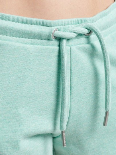 Women's Vintage Logo Jersey shorts i økologisk bomuld | Dame | Minted Marl - Gumpel & Co