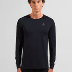 Men's Natural Merinould 200g/m2 Crew Neck Skiundertrøje - Herre - Black - Gumpel & Co