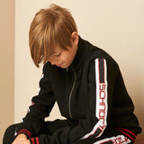 PETIT BOMBER SWEATER TIL DRENGE | BLACK - Gumpel & Co