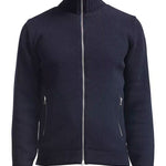 Men's Måns Knitted Zip Windproof Sweater - Herre - Navy - Gumpel & Co