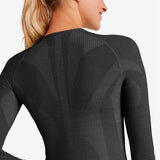 Long - sleeve Wool Tech Skiundertrøje - Dame - Sort - Gumpel & Co