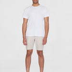 Men's Regular Hør Shorts - Herre - Light Feather Gray - Gumpel & Co